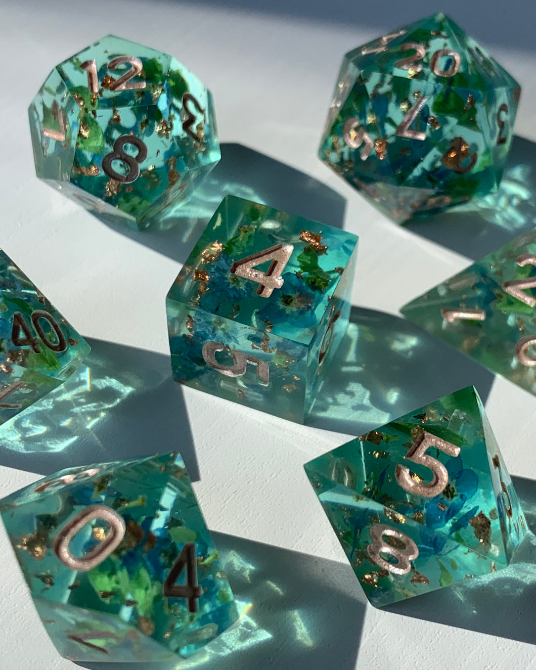 Forget-Me-Not 7-Piece Dice Set