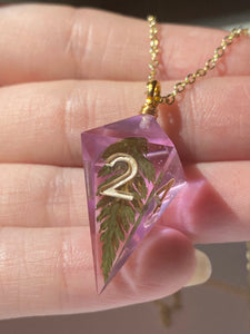 Baby Fern D4 Necklace - Lilac
