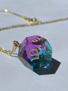 Gilded Fluorite D12 Necklace