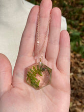 Load image into Gallery viewer, Baby Fern D20 Pendant Necklace