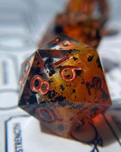 Load image into Gallery viewer, Scarlet Embers 7-Piece Dice Set