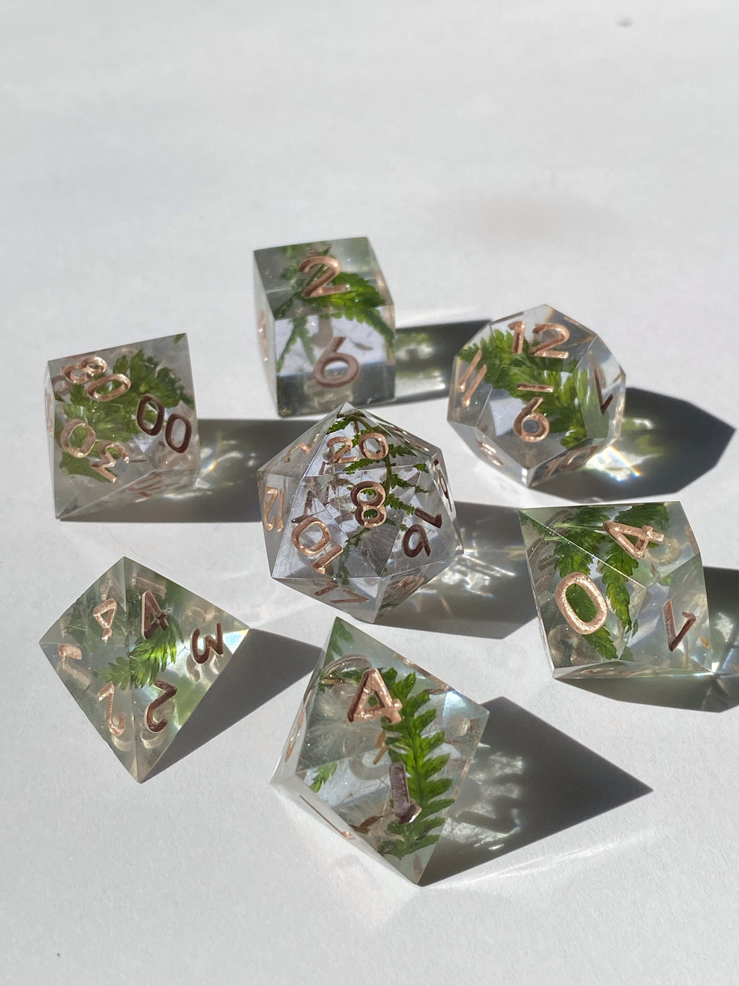 Forest Gems - periwinkle 7-Piece Dice Set