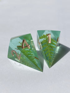 Forest Gems D4 pair - Teal
