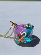 Load image into Gallery viewer, Gilded Fluorite D10 Necklace
