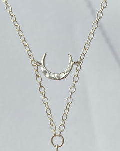 Painted Sky Lunar Y-Necklace - Silver