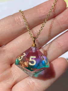 Gilded Fluorite D10 Necklace