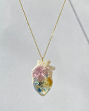 Load image into Gallery viewer, Floral Anatomical Heart Necklace