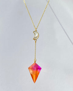 Painted Sky Lunar Y-Necklace - Gold